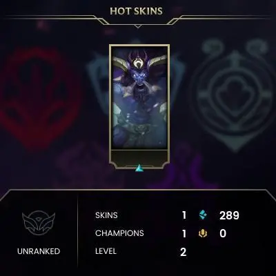 #1734 [EMAIL CHANGEABLE FULL ACCESS] - EUNE - 1 CHAMPIONS - 1 SKINS - 289 BLUE ESSENCE - SAFE 100%