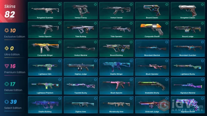 EU VALORANT 82 skins / Reaver Karambit / Onimaru Kunitsuna / RGX 11z Pro Vandal / Glitchpop Vandal + LOL 104 skins EUNMxa224