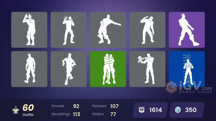 spent 125$ [PC/XBOX/NINTENDO] 60 skins | | Subzero Cryptic | Mizuki | Renzo the Destroyer | Nezumi | The Ageless | Polar Peely G54