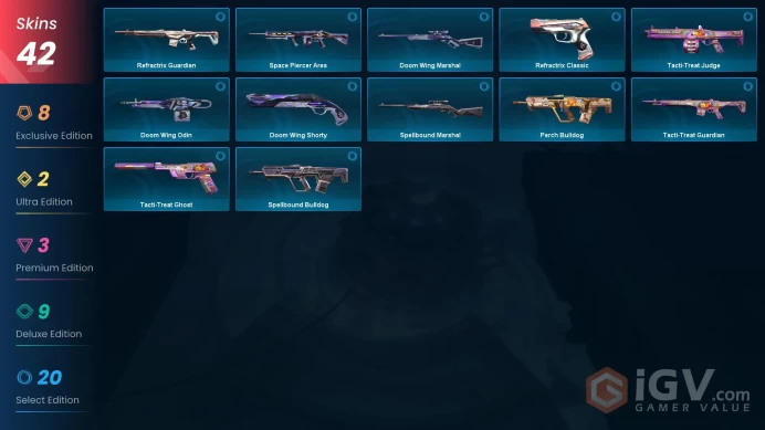 EU 42 skins / Kuronami no Yaiba / Kuronami Vandal / RGX 11z Pro Firefly / Minima Karambit / Phaseguard VandalMxa231