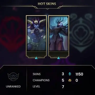 #1903 [EMAIL CHANGEABLE FULL ACCESS] - TR - 5 CHAMPIONS - 3 SKINS - 1150 BLUE ESSENCE - SAFE 100%