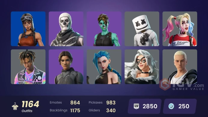 [FA | PC | XBOX | NIN ] 1165 Skins | Rogue Spider Knight | OG STW | Psycho Bandit | Master Chief | Blue Striker | Warthog