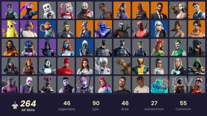[FA | all platform] 264 Skins | Travis Scott | Leviathan Axe | OG STW | Glow | Gold Midas | Astro Jack