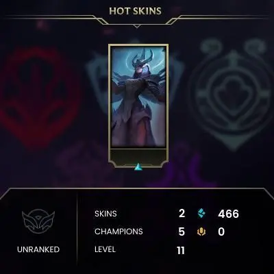 #1952 [EMAIL CHANGEABLE FULL ACCESS] - TR - 5 CHAMPIONS - 2 SKINS - 466 BLUE ESSENCE - SAFE 100%