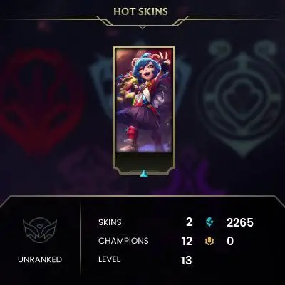 #1959 [EMAIL CHANGEABLE FULL ACCESS] - TR - 12 CHAMPIONS - 2 SKINS - 2265 BLUE ESSENCE - SAFE 100%