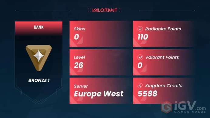 [EU] -EU Bronze 1 Ranked | [NEW V26 ACT1] | [Level 20+] | (3 Free Agents Unlocked) | Cheap VP Market | Changeable Email | Full Access