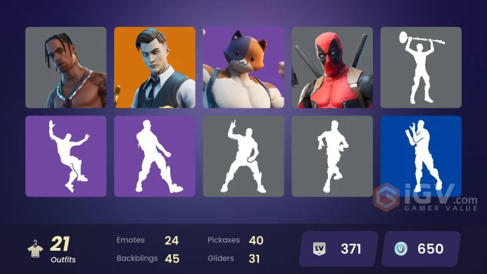 *[ALL PLATFORMS] | 21 skins | Travis Scott | Gear Specialist Maya | Midas | Deadpool | LBC '93 Dogg | Skye | Brutus | Andy Fangerson