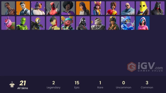*[ALL PLATFORMS] | 21 skins | Travis Scott | Gear Specialist Maya | Midas | Deadpool | LBC '93 Dogg | Skye | Brutus | Andy Fangerson