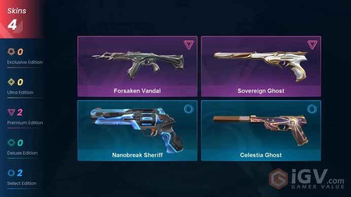 [EU\TURKEY] - SKINS 4 - Sovereign Ghost - Forsaken Vandal - FULL ACCESS - INSTANT DELIVERY