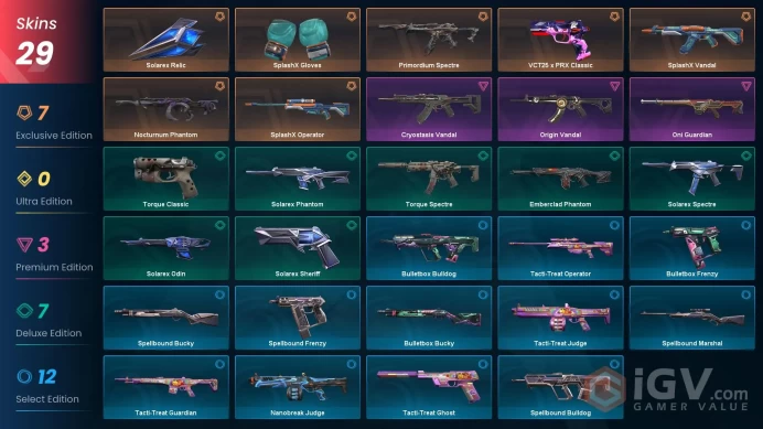 [EU] - SKINS 29 - KNIFE 2 - Solarex Relic - SplashX Gloves - SplashX Operator - FULL ACCESS - INSTANT DELIVERY