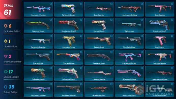 [EU] - SKINS 61 - KNIFE 5 - Radiant Entertainment System Phantom - NO LIMITS Bat - Heart Splitter - FULL ACCESS - INSTANT DELIVERY