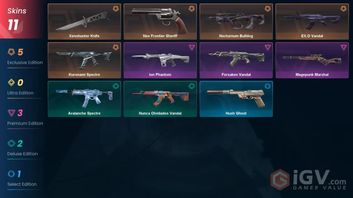 [EU] - SKINS 11 - KNIFE 1 - Nocturnum Bulldog - Neo Frontier Sheriff - Xenohunter Knife - FULL ACCESS - INSTANT DELIVERY