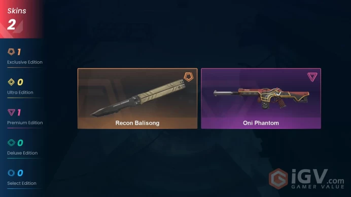 [EU] - SKINS 2 - KNIFE 1 - Recon Balisong - Oni Phantom - FULL ACCESS - INSTANT DELIVERY
