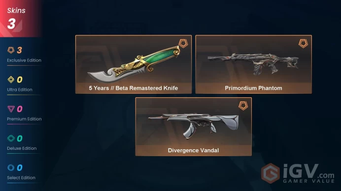 [EU] 5 Years // Beta Remastered Knife+Divergence+Primord// LIFE-TIME GUARANTEE// GOLD 1 ACCOUNT // Full Access-Change Email - Valorant Account