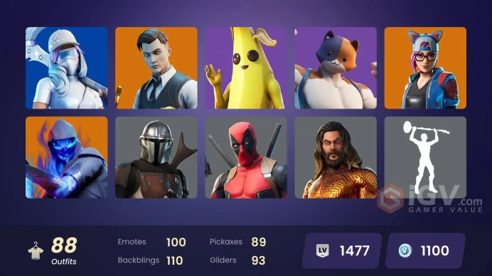 [PSN/XBOX/SWITCH/PC] - 88 skins | Merry Mint Axe | Gold Brutus | Gold Midas | The Prisoner | Predator | Menace | The Scientist [ULTRA SAFE]