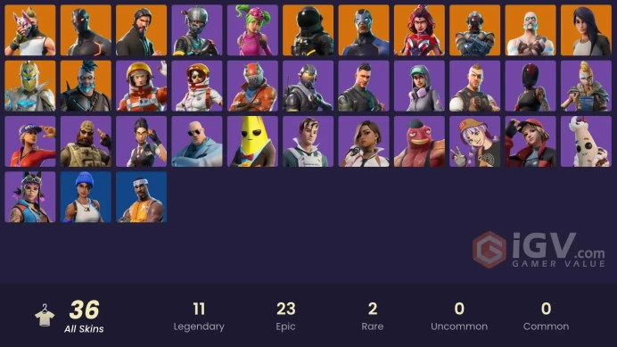 FA- [XBOX/SWITCH/PC] - 36 skins | The Reaper | Elite Agent | Take The L | Rogue Agent | Valor | Dark Voyager | Ragnarok | Spectra Knight 