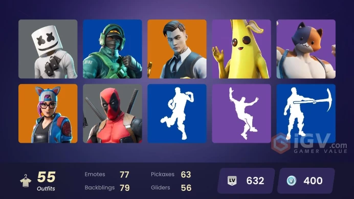 [ALL PLATFORMS]-55 Skin-Reflex-TNTina-Agent Peely-Marshmello-Rogue Agent-Midas-Astroworld Cyclone-FULL ACCESS-