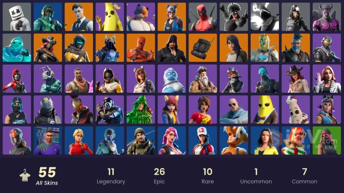 [ALL PLATFORMS]-55 Skin-Reflex-TNTina-Agent Peely-Marshmello-Rogue Agent-Midas-Astroworld Cyclone-FULL ACCESS-