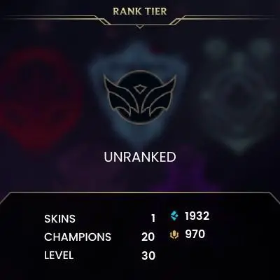 #2651 [EMAIL CHANGEABLE FULL ACCESS] - EUNE - 20 CHAMPIONS - 1 SKINS - 1932 BLUE ESSENCE - 10 NORMAL GAMES NOT PLAYED - SAFE 100%