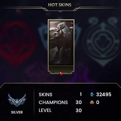 [EUW] Season 2026 - Silver 4 - 1W - 0L - 32K Be - Placements - Fresh MMR - Safe - Instant Delivery