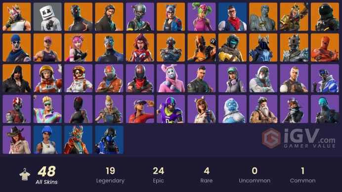 [PSN/XBOX/SWITCH/PC] 48 skins | OG STW | The Reaper | Elite Agent | Take The L | End Zone | Blue Striker | Prodigy | Carbon Commando | Vertex
