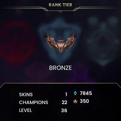 [EUW] Season 2026 - Bronze 3 - 0W - 1L - 7K Be - Placements - Fresh MMR - Safe - Instant Delivery