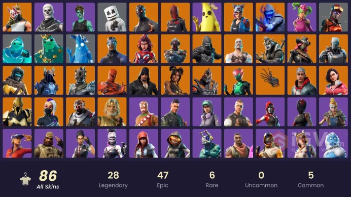 [PC/PSN/XBOX] 86 skins |Verve| Point it out | It's a vibe | Orange Justice |Laugh it up | Hot Marat | Take The Elf | 550 VB