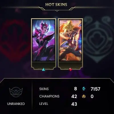 [EUW] | 7K BE  | Gold II last season |  Champion 42+   | Full Access | Instant Delivery | Unverified Email |Y2