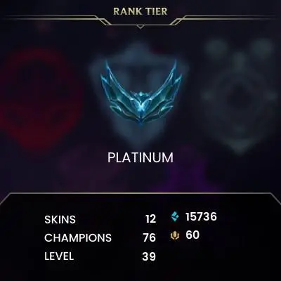 [EUW] S16! - SPLIT 1! - Platinum 2 - 92 WR - 15.7K BE - Honor 5 - Ranked Ready 