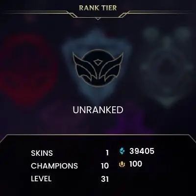 [EUW] | 39,000+ Blue Essence | LVL 30 | Completed 10 games and can directly rank | Full Access | Instant Delivery | Unverified Email |F3