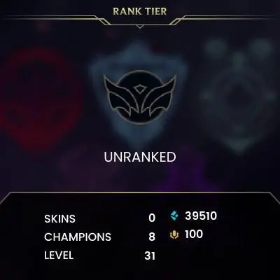 [EUW] | 39,000+ Blue Essence | LVL 30 | Completed 10 games and can directly rank | Full Access | Instant Delivery | Unverified Email |F2