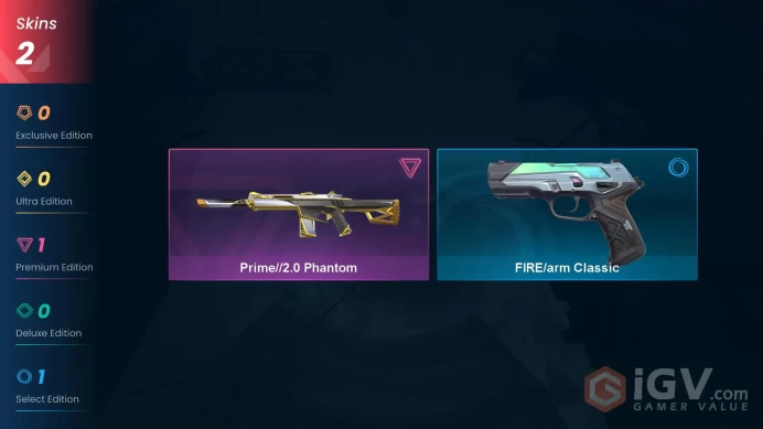 EU 2 skins | Prime//2.0 Phantom | FIRE/arm Classic | V0067