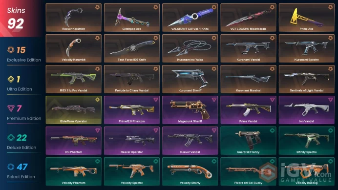 NA | VCT LOCK//IN Misericórdia, Kuronami Bundle [Full], Reaver Karambit, Prelude to Chaos Vandal, Sentinels of Light Vandal, Reaver Vandal