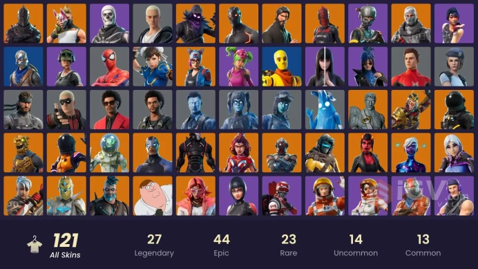 [PC] 120 skins | Black Knight | Sparkle Specialist | The Reaper | Blue Squire | Royale Knight | Elite Agent | Omega (stage 5) | 150 VB