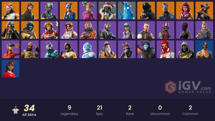 [PC/PSN/XBOX] 34 skins | The Reaper | Elite Agent | Rogue Agent | Take The L |Fresh | Orange Justice | Shogun | Polar Peely | 0 VB