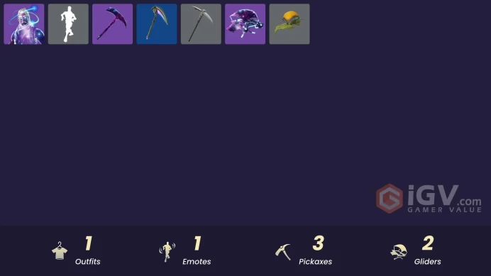 [PC] 1 skins | Galaxy | Galactic Disc | Clawz Retro | Stellar Axe | Future Relic Scythe | Discovery | Banner Icon | Cryptic Sigil
