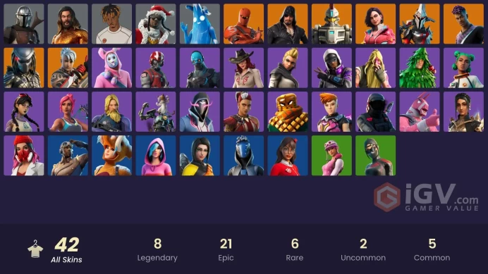 [PC/PSN/XBPX] 42 skins | Sultura | Eternal Knight | Verve | Pele's Air Punch | Sing Along | Hot Marat| Polar Peely | 0 VB