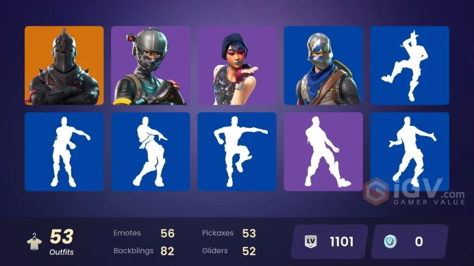[PC] 53 skins | Black Knight | Sparkle Specialist | Blue Squire | Royale Knight | Elite Agent | Dark Voyager | Chewbacca | 0 VB
