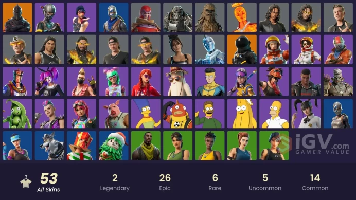 [PC] 53 skins | Black Knight | Sparkle Specialist | Blue Squire | Royale Knight | Elite Agent | Dark Voyager | Chewbacca | 0 VB