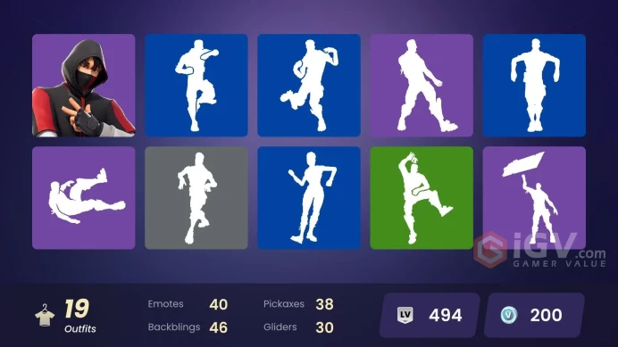 [PC] 19 skins | IKONIK | Catalyst | Sentinel | Vendetta | Singularity | Rox | X-Lord | Tilted Teknique | Pig the Butcher | 200 VB