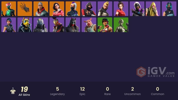 [PC] 19 skins | IKONIK | Catalyst | Sentinel | Vendetta | Singularity | Rox | X-Lord | Tilted Teknique | Pig the Butcher | 200 VB