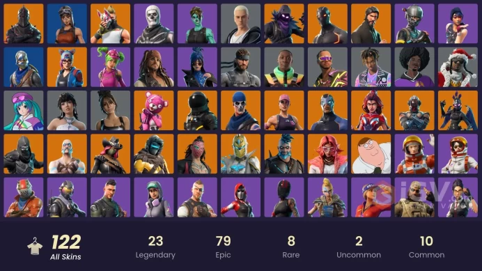 122 SKINS + BLACK KNIGHT + THE REAPER + STW OLD + FLOSS + TAKE THE L + 2900 VB + BUS BANNER + ROYALE KNIGHT + BLUE SQUIRE + KYLE BROFLOVSKI + JU