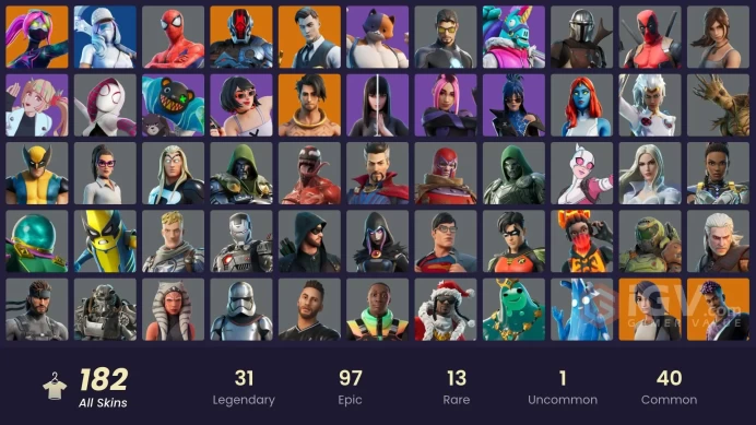 [XBOX/PC] 182 skins | Gold Meowscles | Gold Brutus | Gold Midas | Galaxia | Nezumi | Kymera | Fade | Valeria | The Cube Queen