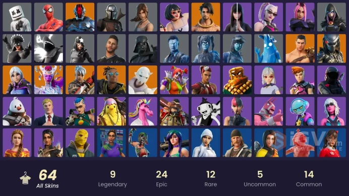 [PSN/XBOX/PC] 64 skins | Heron Stance Hero | Malik | Predator | The Cube Queen | Raz | Snap | Menace | Torin | Ronin | The Foundation