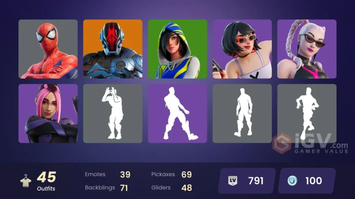 [PSN/XBOX/PC] 45 skins | Vivi Chroma | FNCS Champion Seeker | FNCS 3:1 Champion | Malik | Snap | Ronin | The Origin | The Imagined