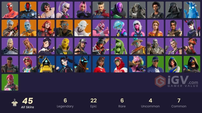 [PSN/XBOX/PC] 45 skins | Vivi Chroma | FNCS Champion Seeker | FNCS 3:1 Champion | Malik | Snap | Ronin | The Origin | The Imagined