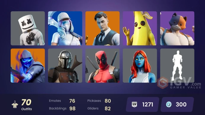 [PSN/XBOX/PC] 70 skins | Gold Midas | Gold Brutus | Rox | Fusion | Predator | Catalyst | Sentinel | Fade | Eternal Knight | Hybrid | Menace