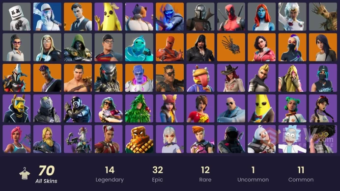 [PSN/XBOX/PC] 70 skins | Gold Midas | Gold Brutus | Rox | Fusion | Predator | Catalyst | Sentinel | Fade | Eternal Knight | Hybrid | Menace