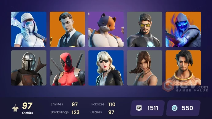 [PSN/XBOX/PC] 97 skins | Gold Meowscles | Gold Midas | Gold Brutus | Pitch Patroller | Grind | Snake Eyes | Clutch | Fusion | Predator | Fade
