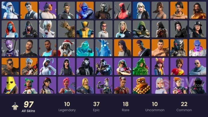 [PSN/XBOX/PC] 97 skins | Gold Meowscles | Gold Midas | Gold Brutus | Pitch Patroller | Grind | Snake Eyes | Clutch | Fusion | Predator | Fade